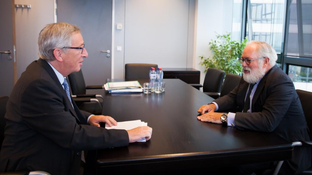 Cañete op gesprek bij Juncker