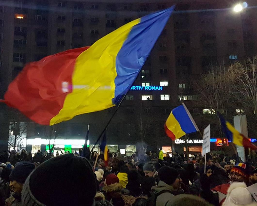 Anticorruptieprotesten in Roemenië (foto: CC Babu) protest Roemenië
