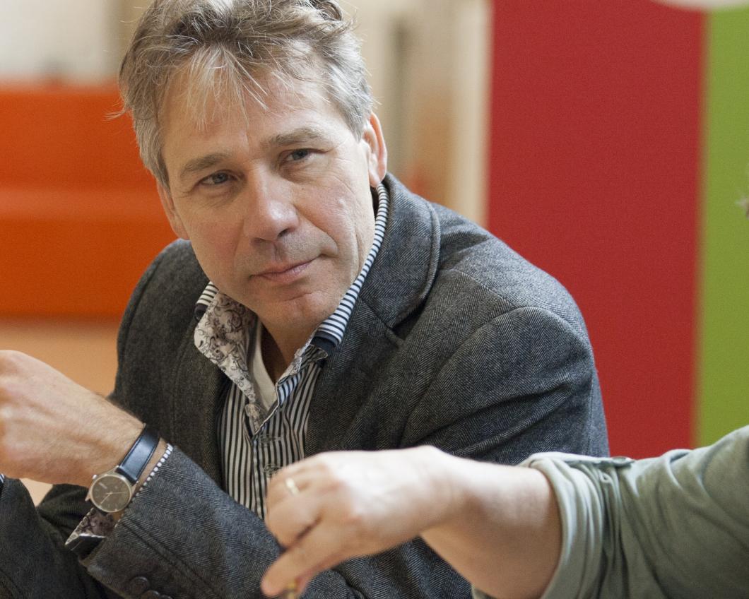 Rik Grashoff in gesprek met leden (Amsterdam, 11 oktober 2014)